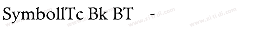 SymbollTc Bk BT 粗体字体转换